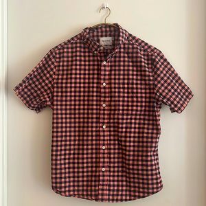 Short sleeve gingham button down